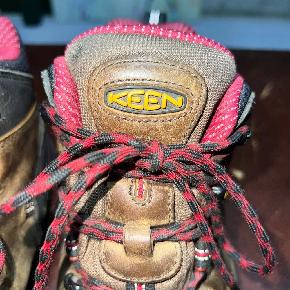 Keen Utility Pittsburgh Steel Toe Waterproof Work Boots Mens 8.5 EE Brown Red